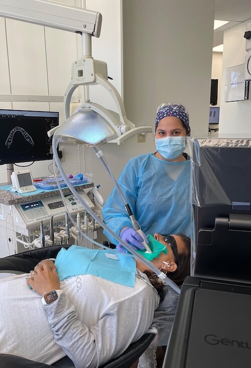 Happy Patient photo doing dental work